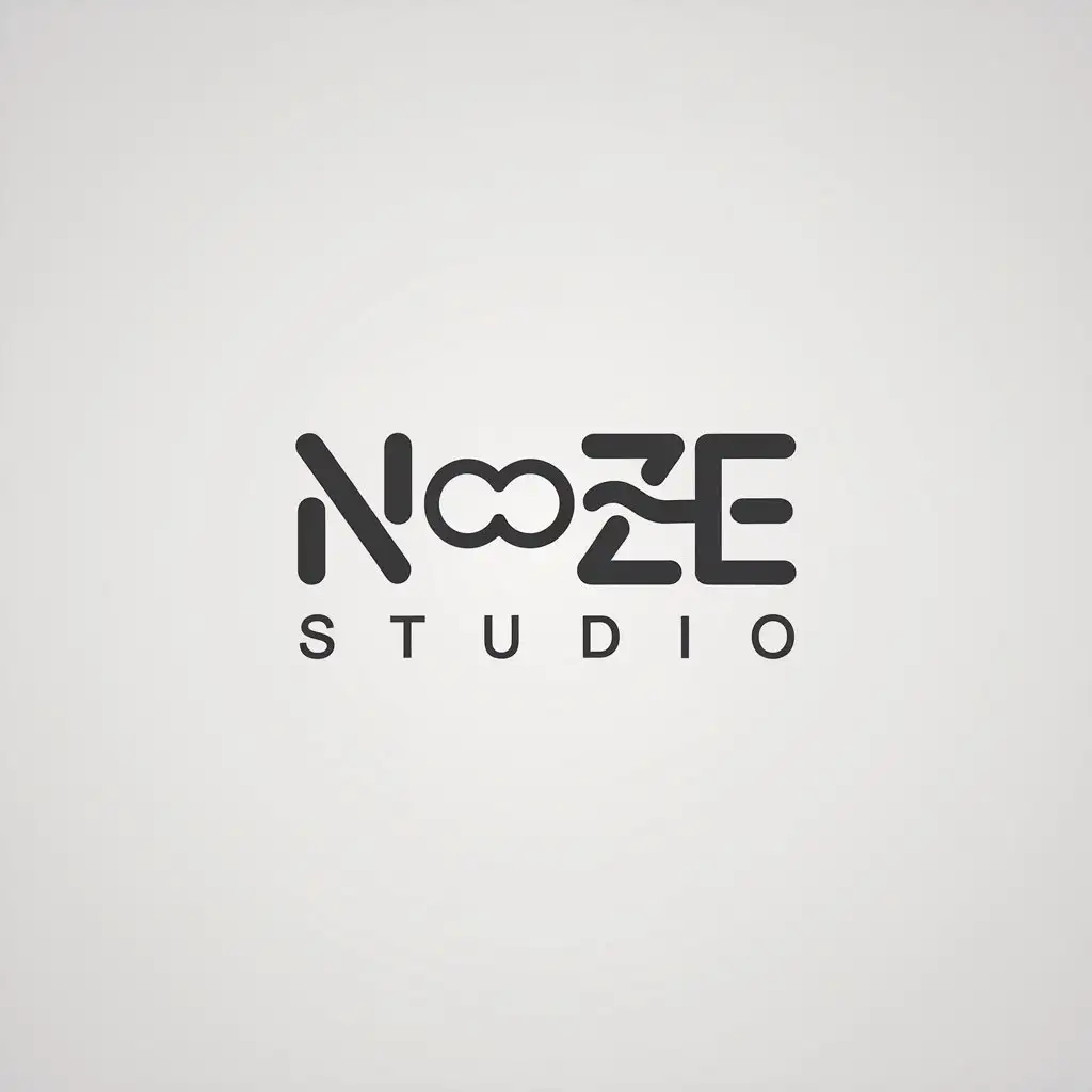 LOGO Design for Noze Studio Minimalistic Vector Logo with Noze Symbol on Clear Background