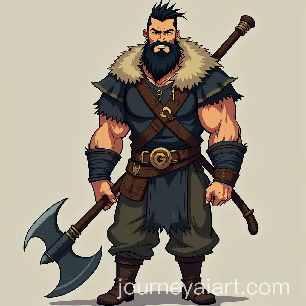 Stoic-HalfHuman-HalfDwarf-Great-Axe-Wielder-in-Berserker-Outfit