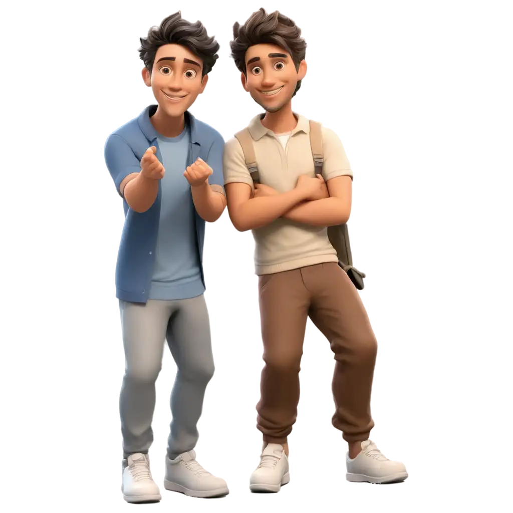 PNG-Image-for-Friendship-Day-3D-Model-of-Two-Guys-Celebrating-Friendship