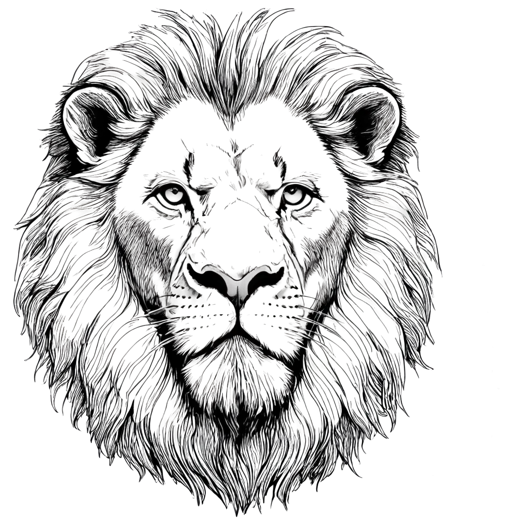 Lion-Line-Art-PNG-Elegant-and-Detailed-Vector-Design-for-HighQuality-Graphics