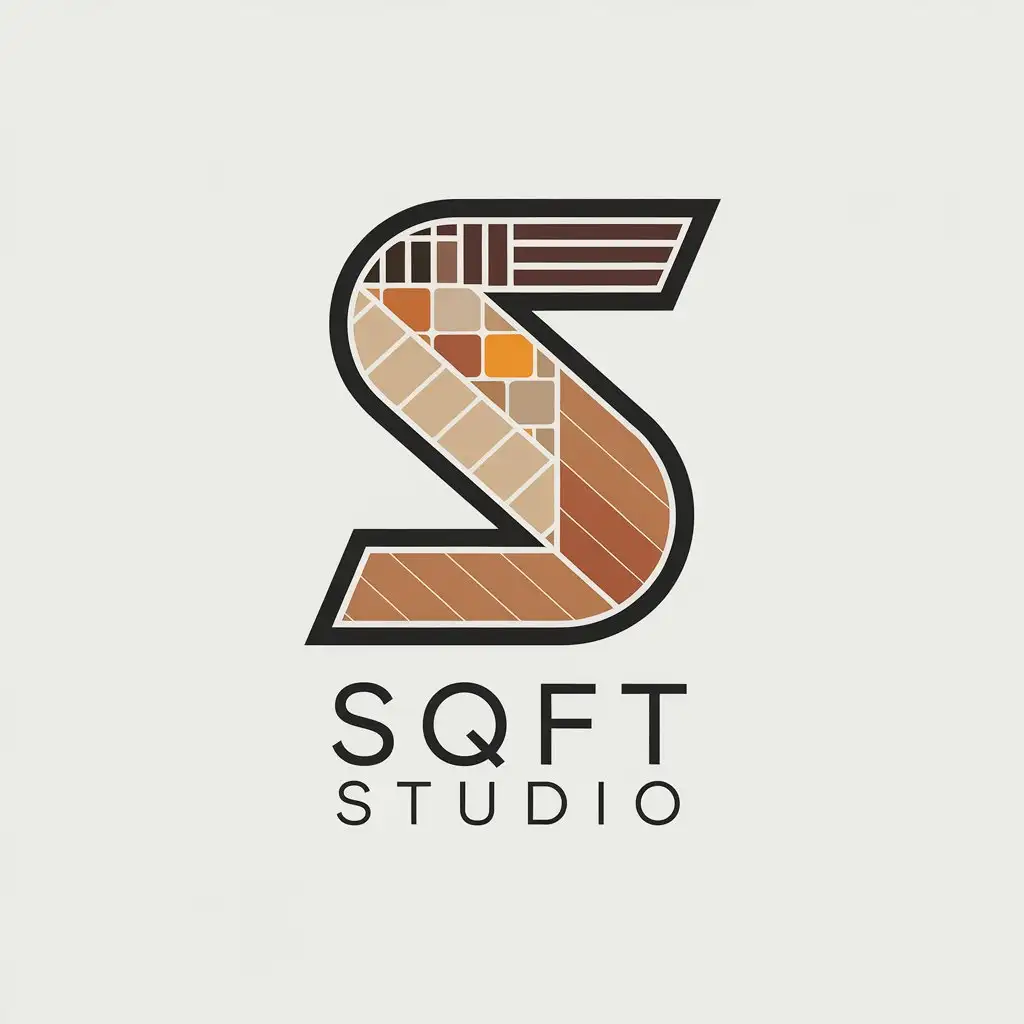 LOGO Design for SQFT STUDIO Elegant Minimalist Vector with Flooring Materials Theme