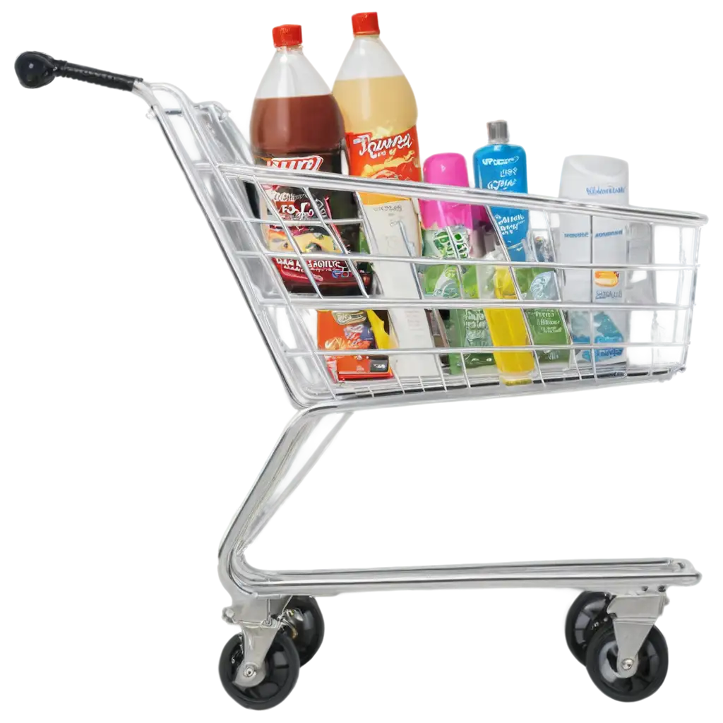 Vibrant-PNG-Image-of-a-Cart-Full-of-Products-for-Versatile-Use