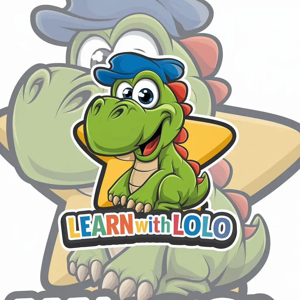 LOGO Design for Learn with Lolo Playful Mascot and Whimsical Typography for Childrens Clothing Toys and Books