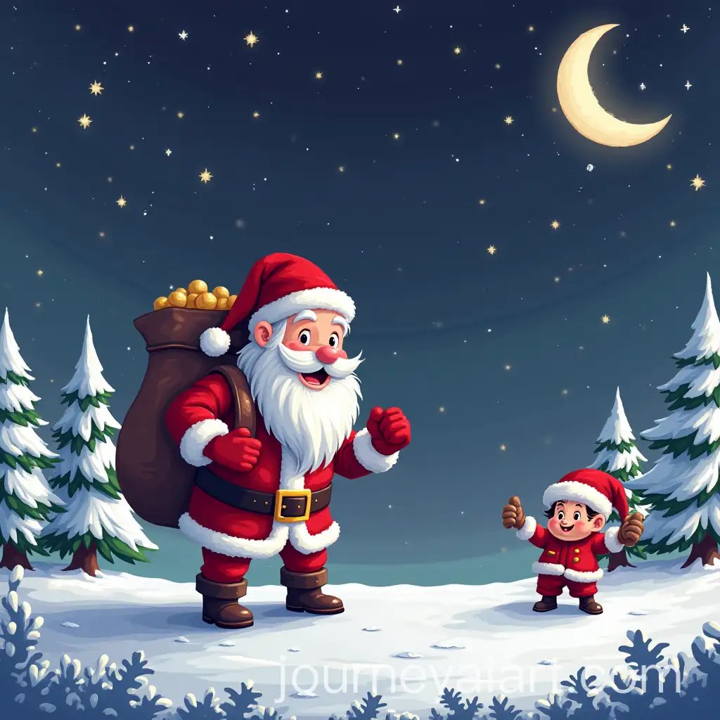 FamilyFriendly-Santa-Claus-Video-Game-in-8Bit-Style