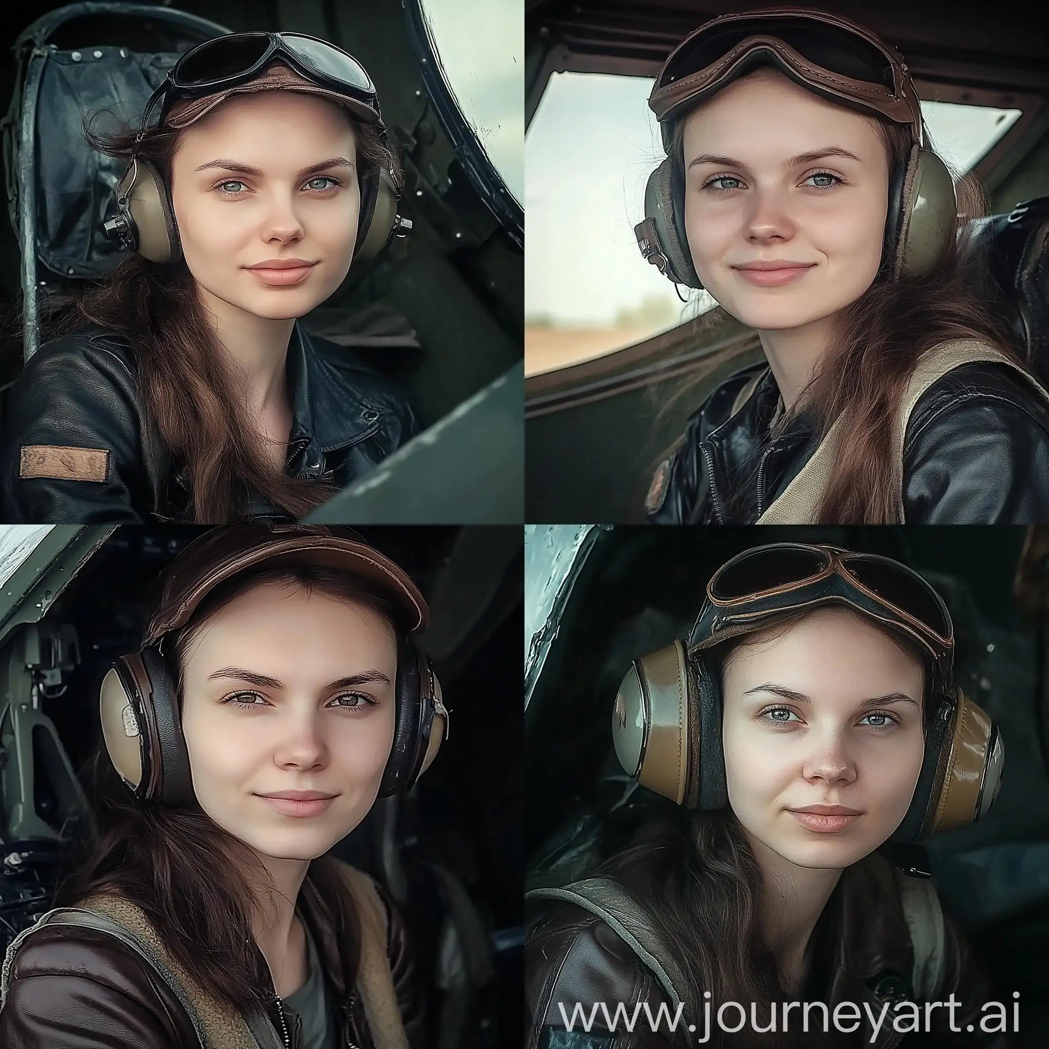 Girl-Pilot-in-Leather-Jacket-in-Fighter-Cockpit