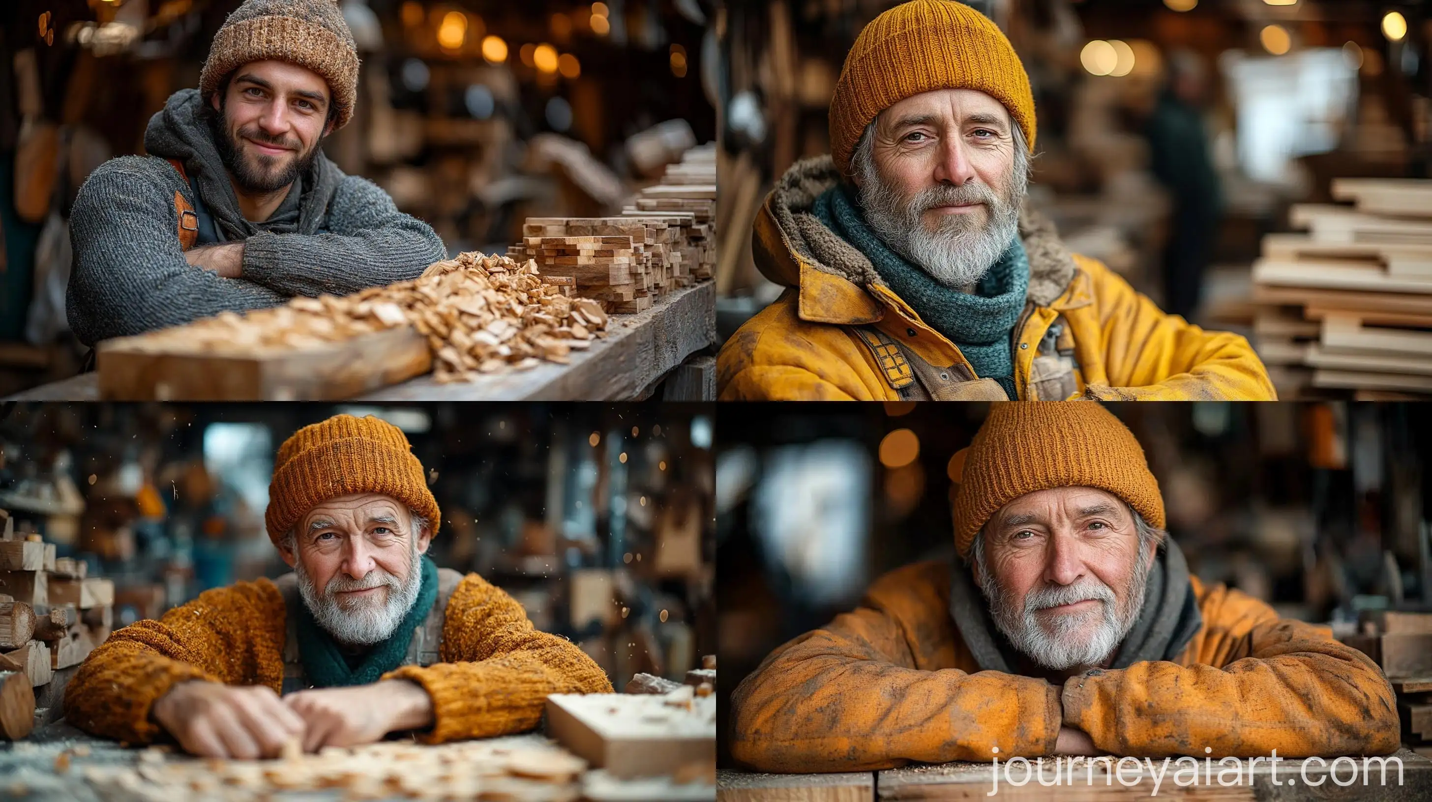 Skilled-Carpenter-Working-in-Wood-Workshop