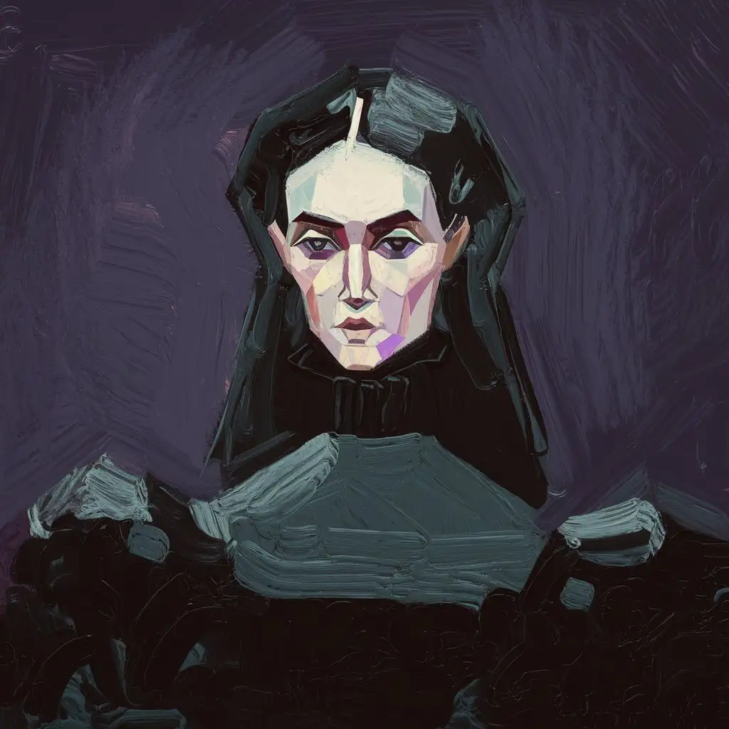 Gothic Abstract Portrait of a Woman in Digital Art