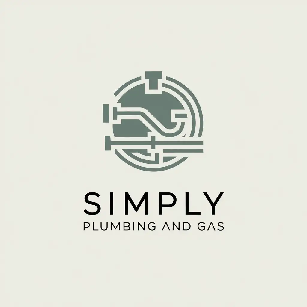 LOGO Design for Simply Plumbing and Gas Modern Minimalist with Soft Greys and Earthy Tones