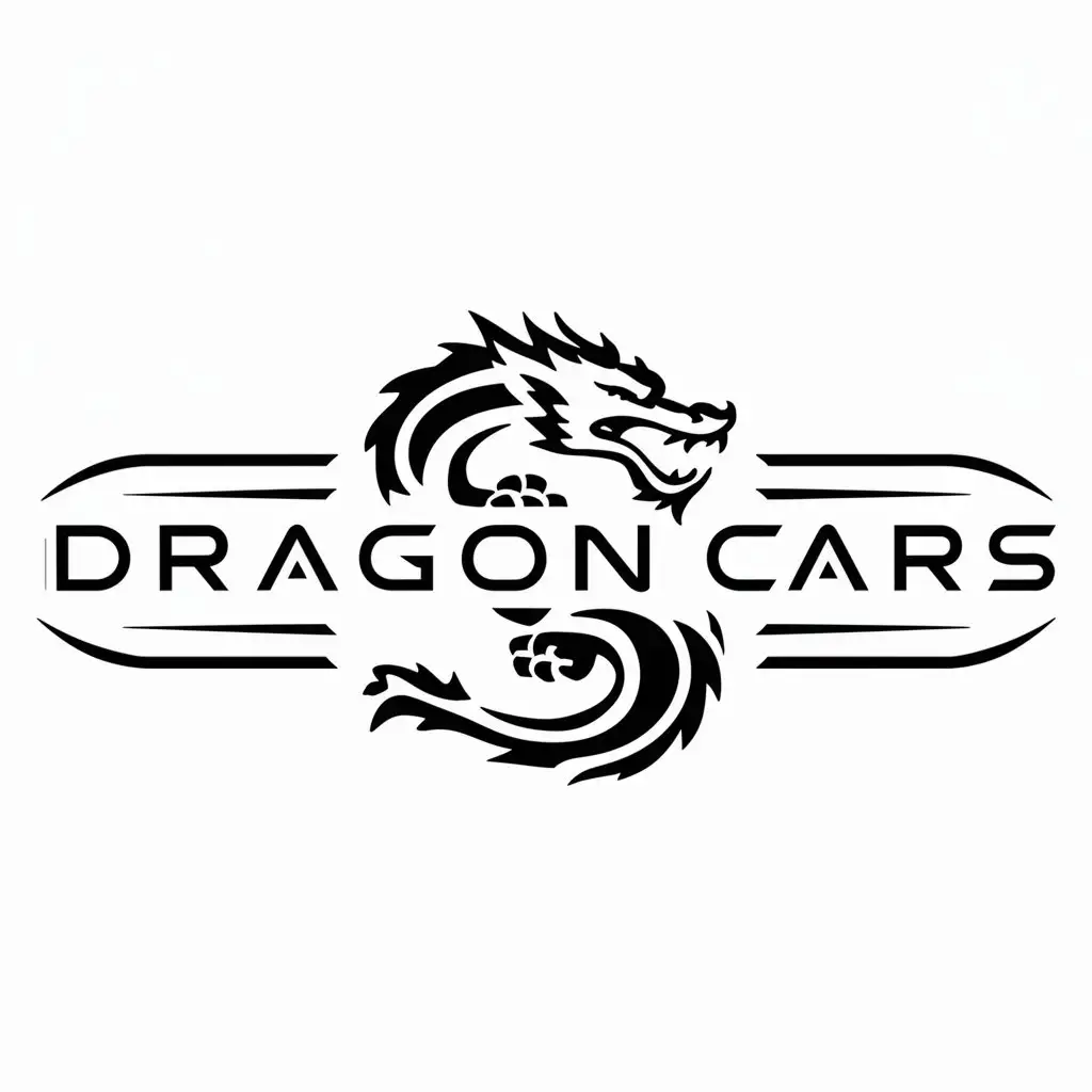 a logo design,with the text "Dragon Cars", main symbol:Dragon,complex,be used in Cars from China industry,clear background