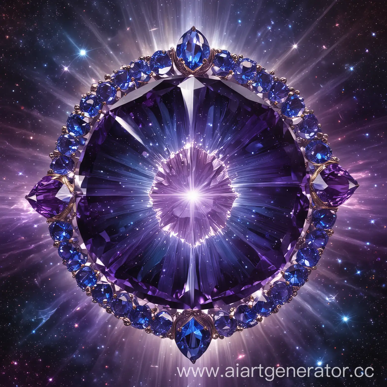 Sapphires and amethysts in astral cosmos