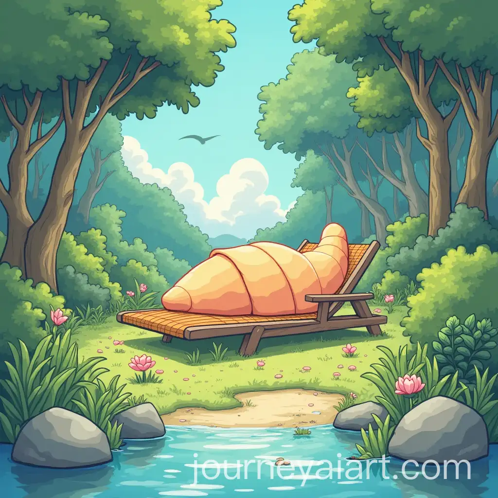 Zenless-Zone-Zero-Banbu-Relaxing-in-Serene-Environment