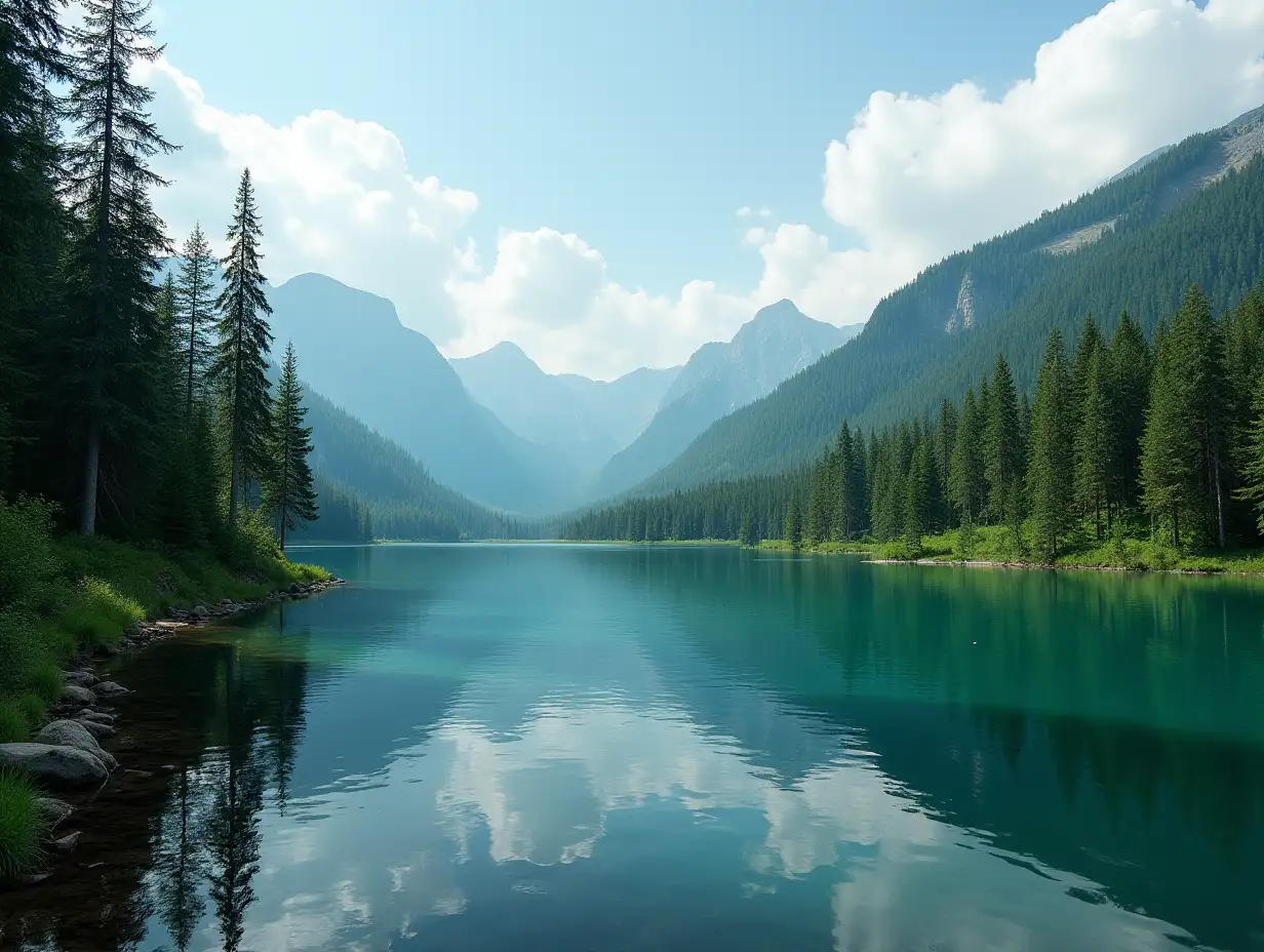 Stunning-Forest-Lake-Panorama-in-Russia