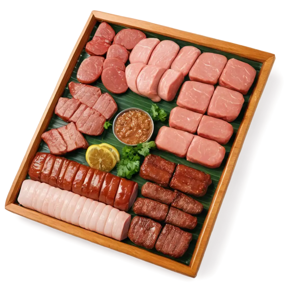 Exquisite-Tray-of-Cold-Meats-and-Grilled-Delights-PNG-Image