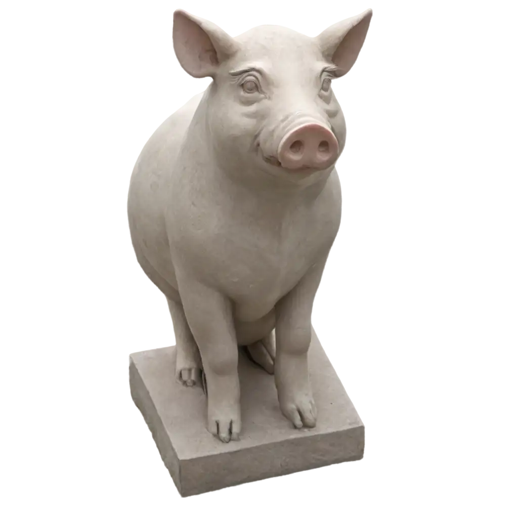 Statue-of-a-Pig-PNG-Image-HighQuality-Transparent-Artwork-for-Diverse-Uses