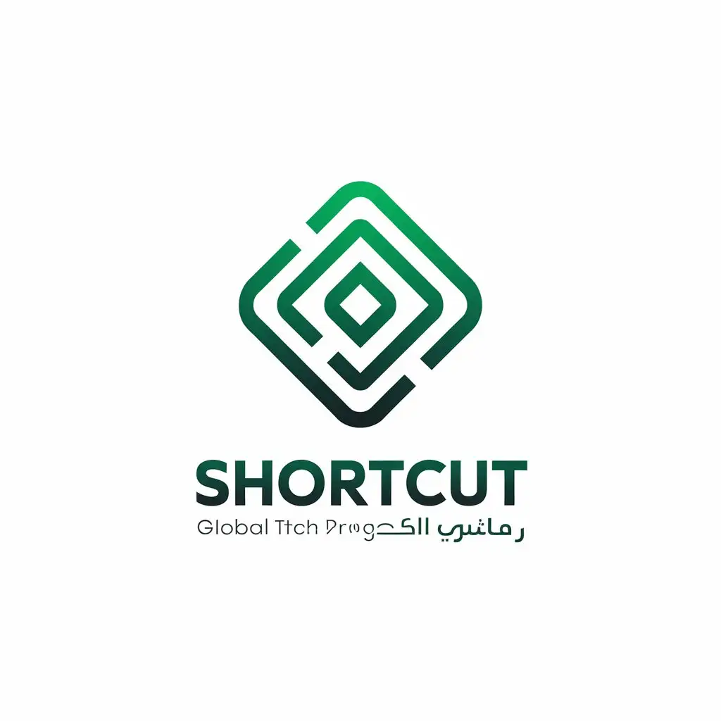 LOGO Design for Global Tech Projects Modern Professional with Golden Ratio and Arabic Elements