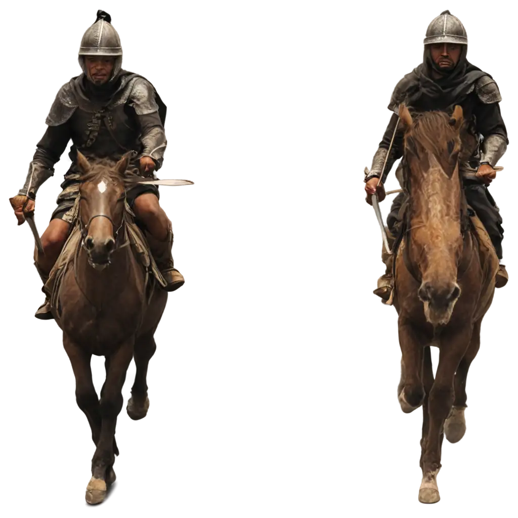 Horsemen-Holding-Spears-Towards-the-Front-HighQuality-PNG-Image-for-Diverse-Uses