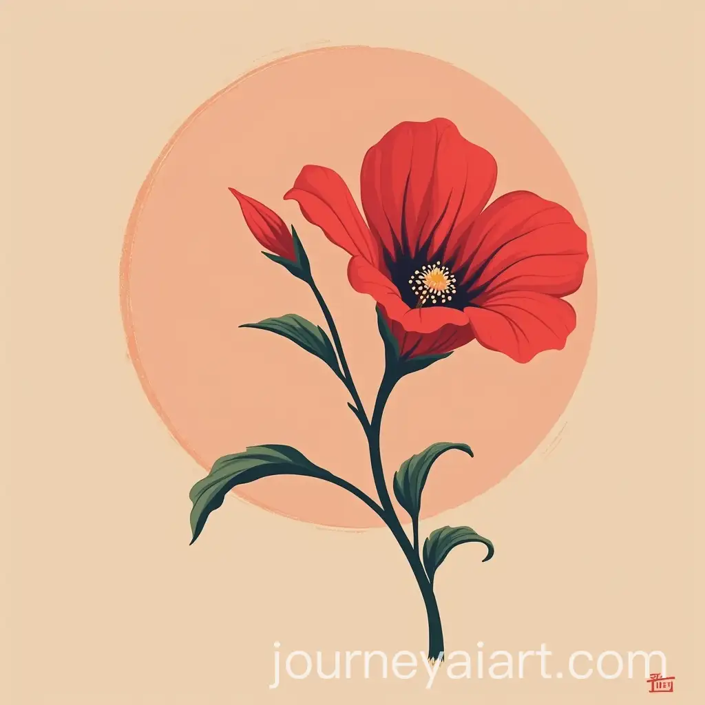 Petunia-in-Minimalist-Art-Style