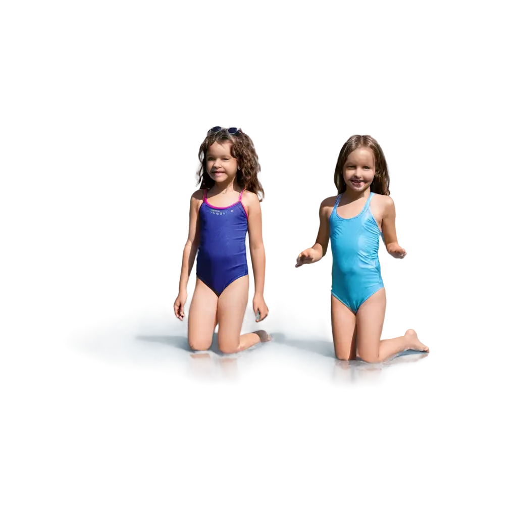 Two-Little-Children-in-Swimming-Suits-by-the-Pool-PNG-Image-for-Clear-and-Vibrant-Visuals