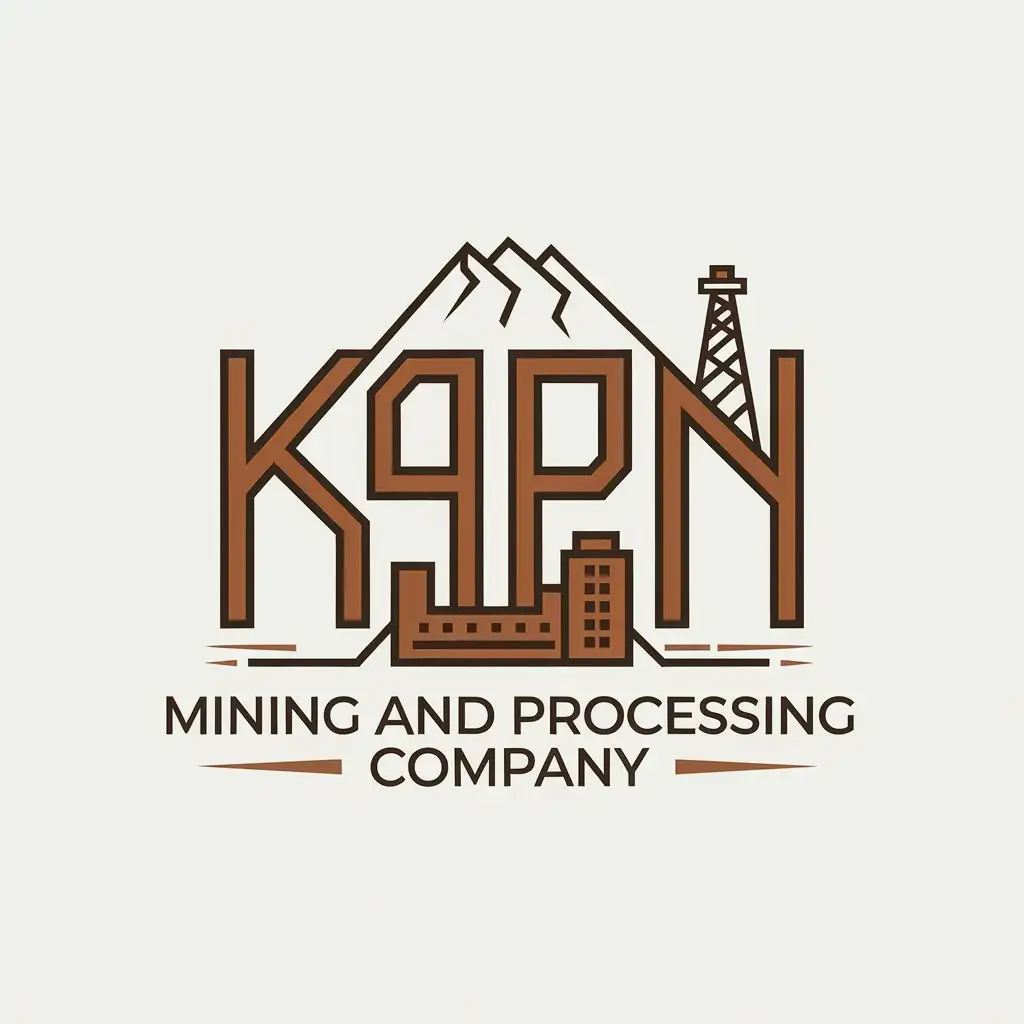 LOGO Design for Mining and Processing Company KAPAN Symbol in Moderate Style