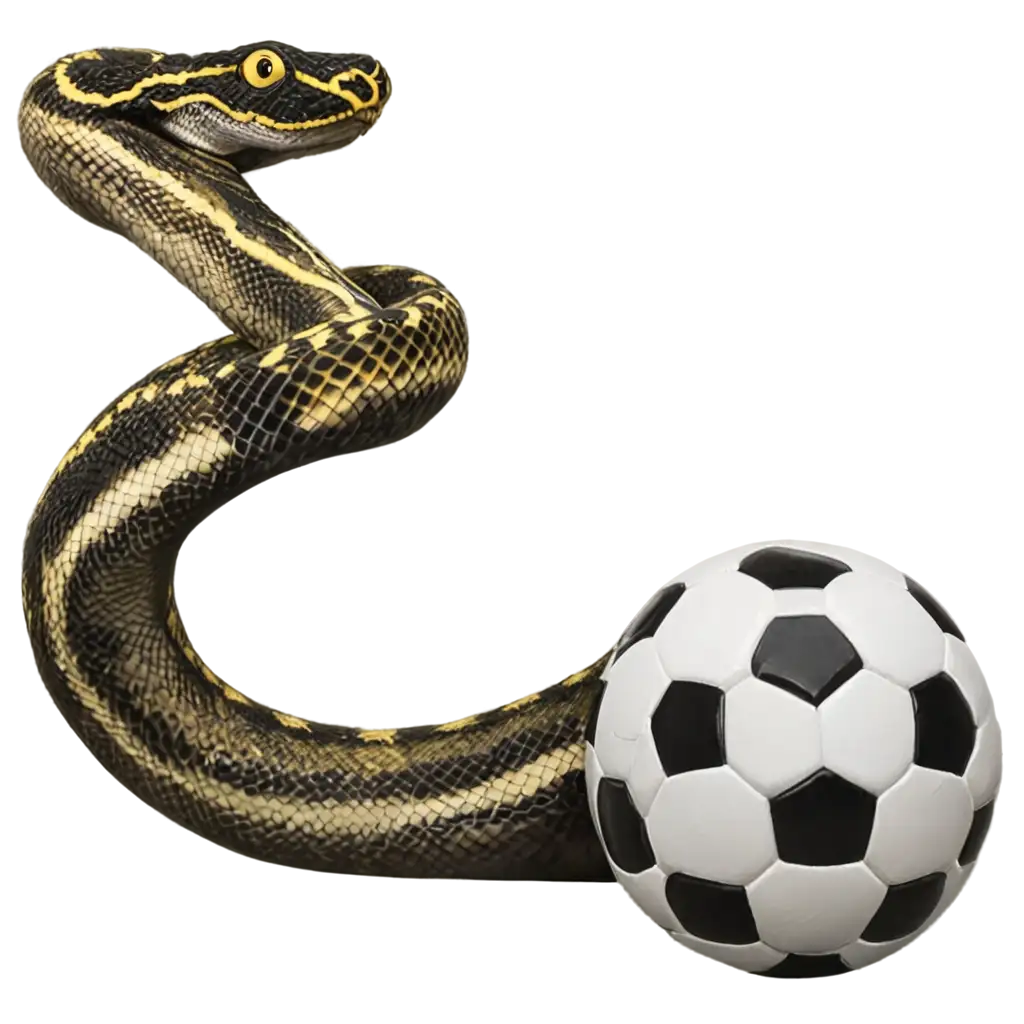 Stunning-PNG-of-a-Python-Wrapped-Around-a-Soccer-Ball-for-HighQuality-Visuals