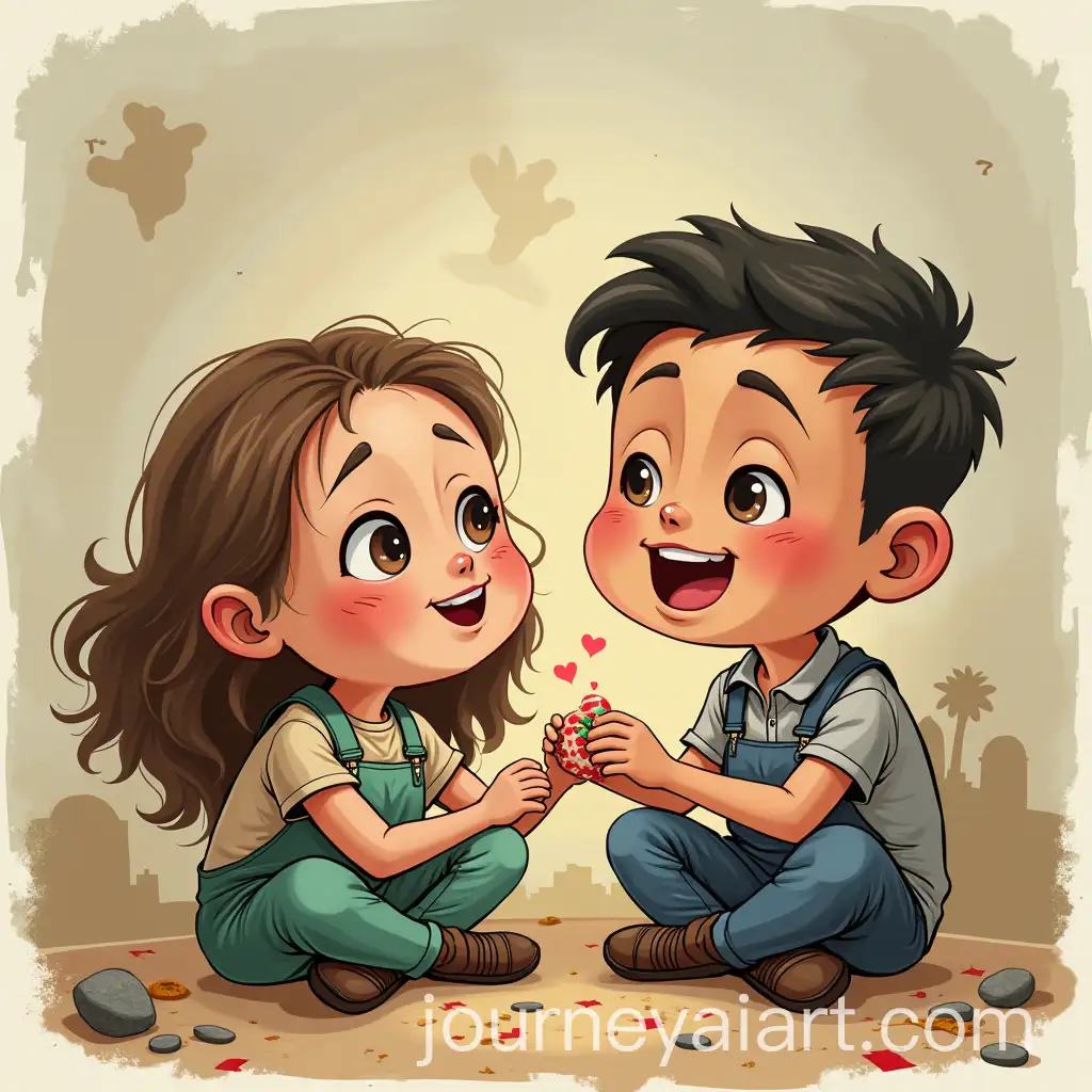 Cartoon-Depiction-of-Injured-Children-in-the-Palestine-War