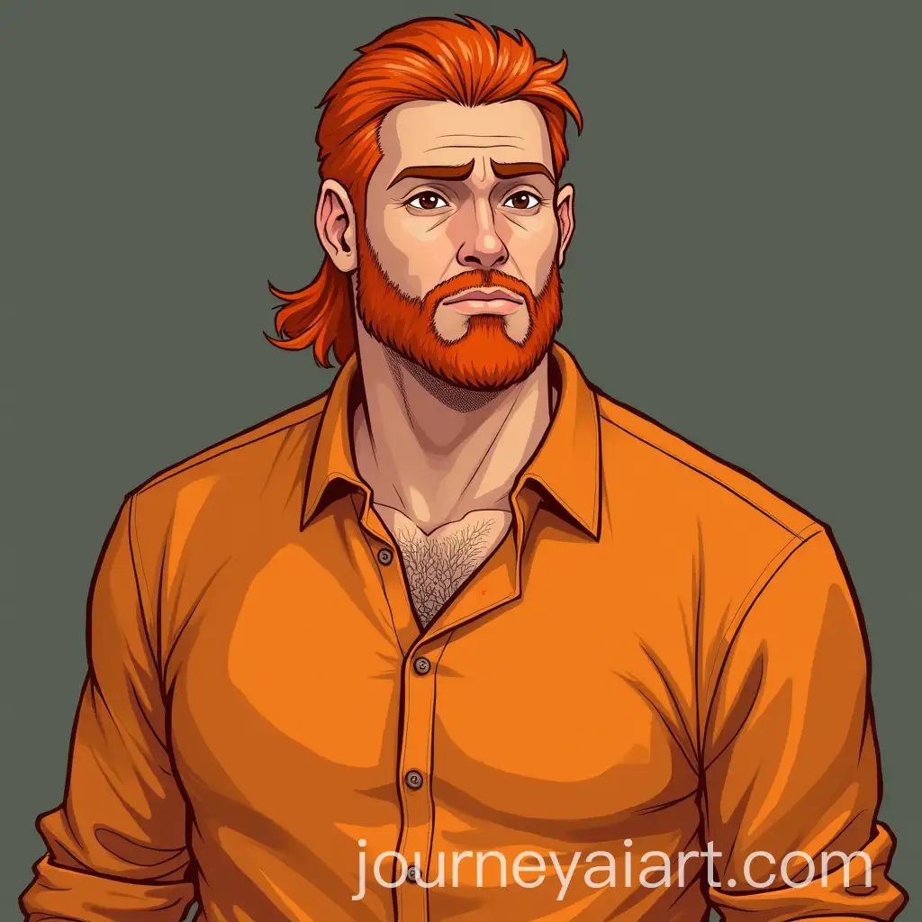 MidAdult-Male-Character-with-Orange-Hair-and-ButtonUp-Shirt