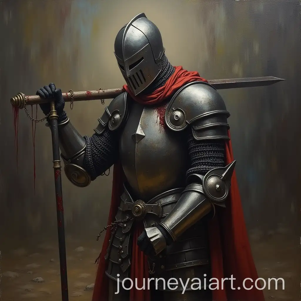 BattleWorn-Knight-Crying-in-Dark-Fantasy-Style-Oil-Painting