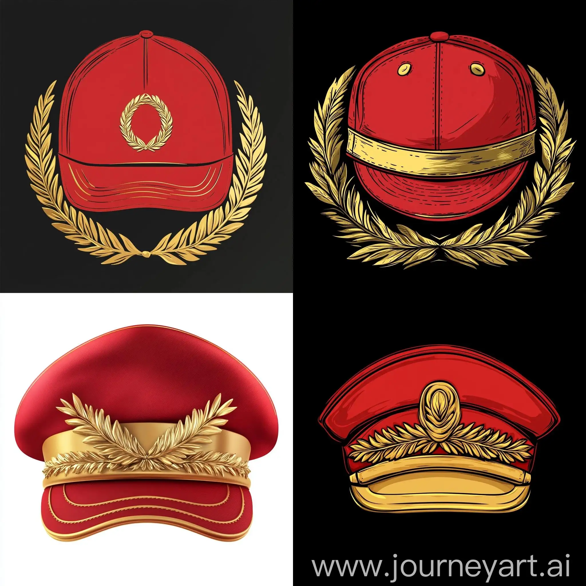 Red-Hat-with-Golden-Laurel-Wreath