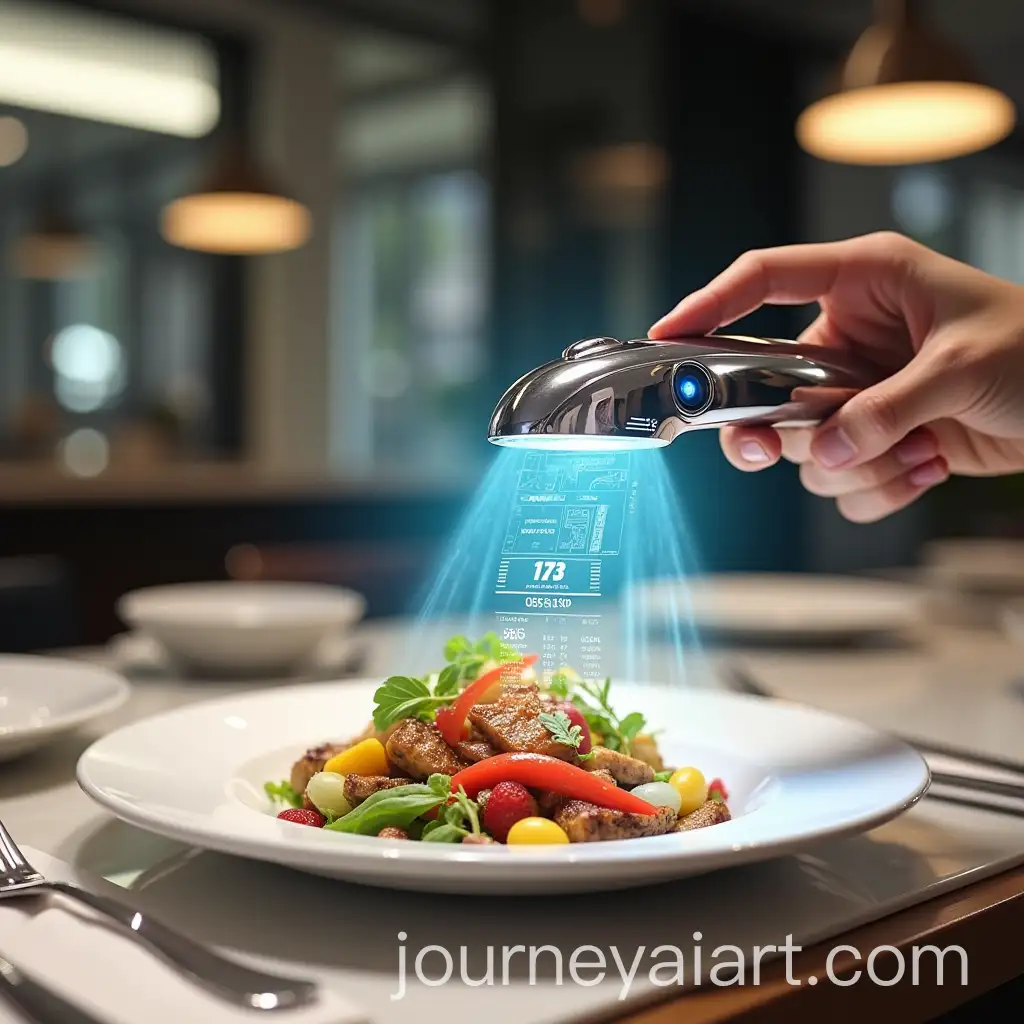 Futuristic-Portable-Nutrition-Management-System-with-Holographic-AR-in-HighEnd-Dining