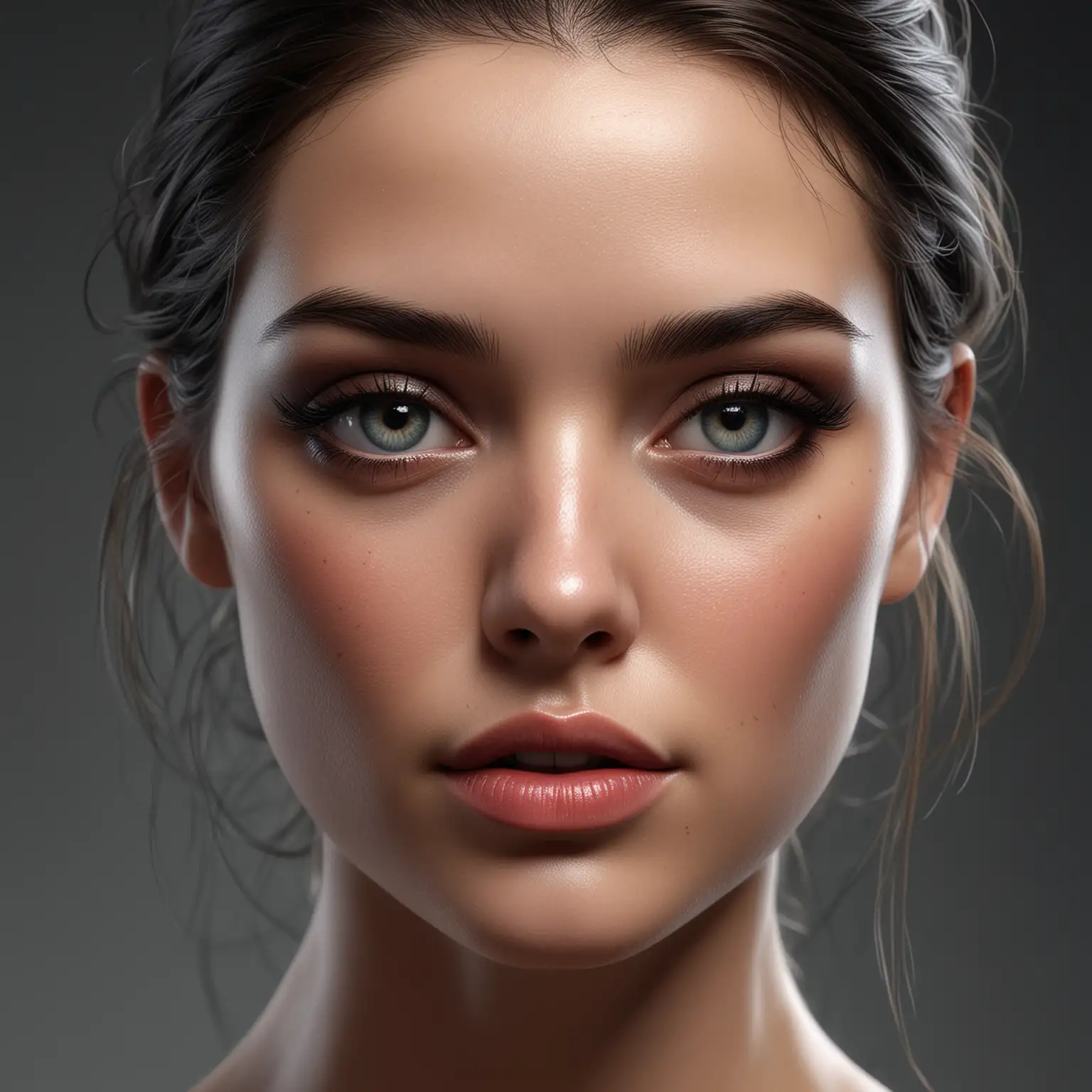 Photorealistic Digital Art of a Woman in FullLength Portrait