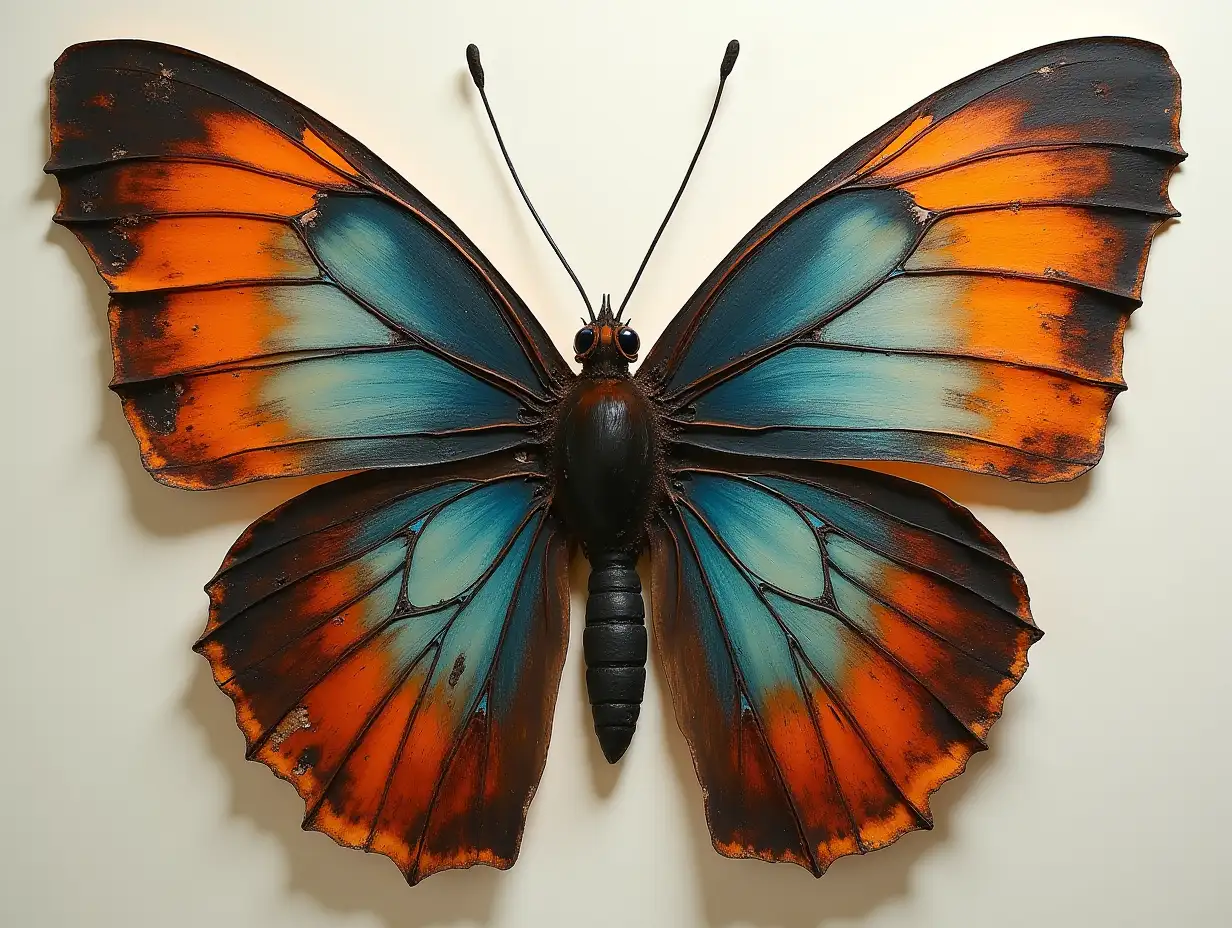 Abstract Photography of a TornWinged Butterfly in Ethereal Surroundings