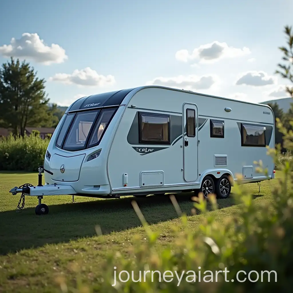 Car-Towing-a-Caravan-on-the-Road-in-the-UK