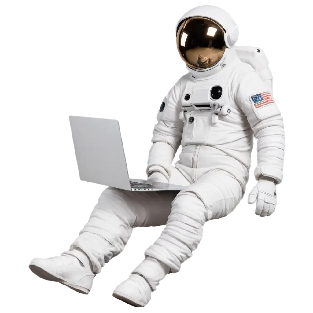 Astronaut-with-Laptop-PNG-Image-for-Futuristic-and-TechInspired-Designs