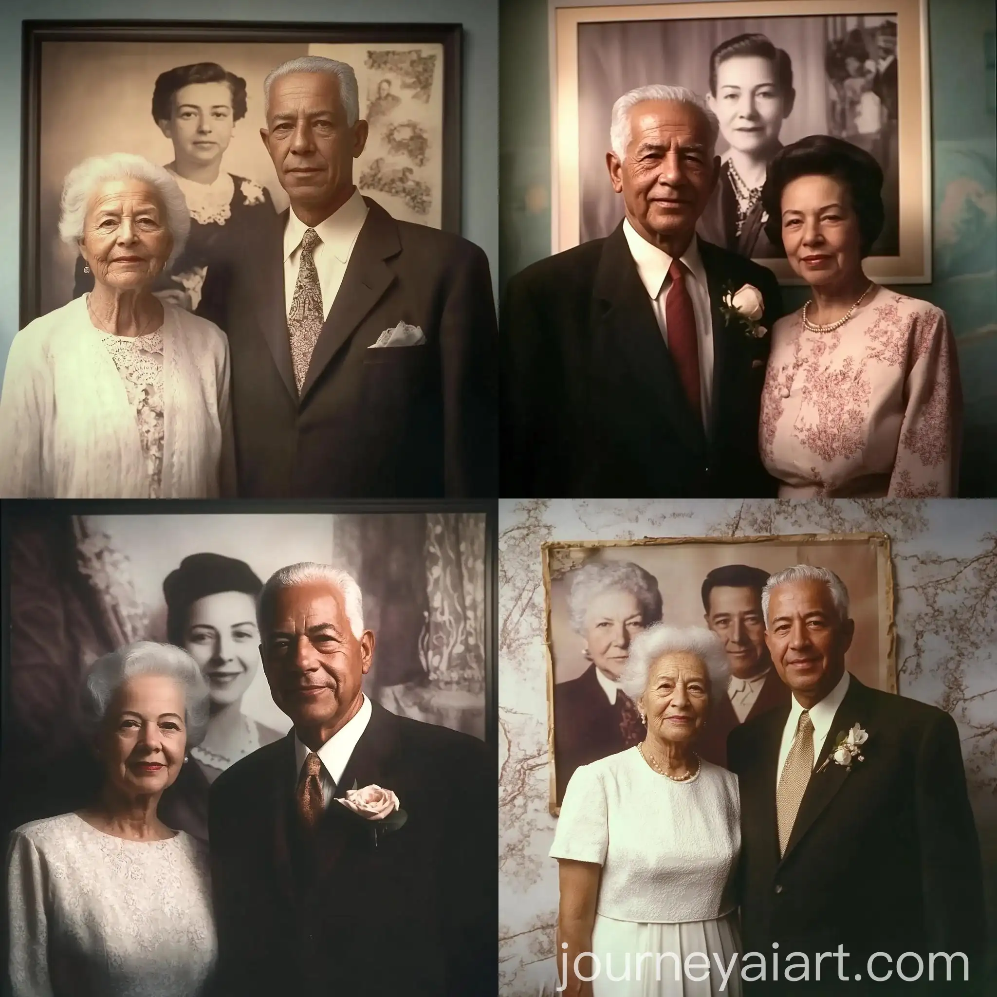 Elderly-Couple-Reminiscing-About-Their-Wedding-Day