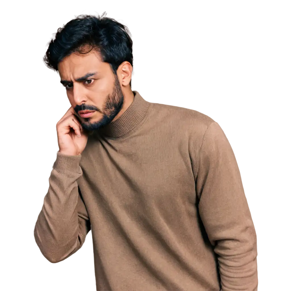 Closeup-PNG-Image-of-a-Bored-Pakistani-Man-Expressing-Life-Fatigue