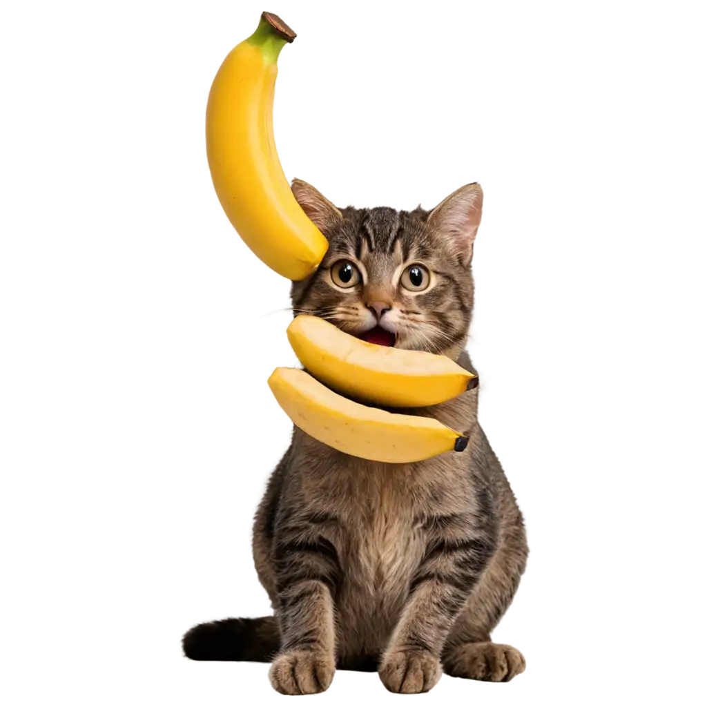 Cat-Eats-Banana-PNG-Cute-and-Clear-Image-for-Fun-Visuals