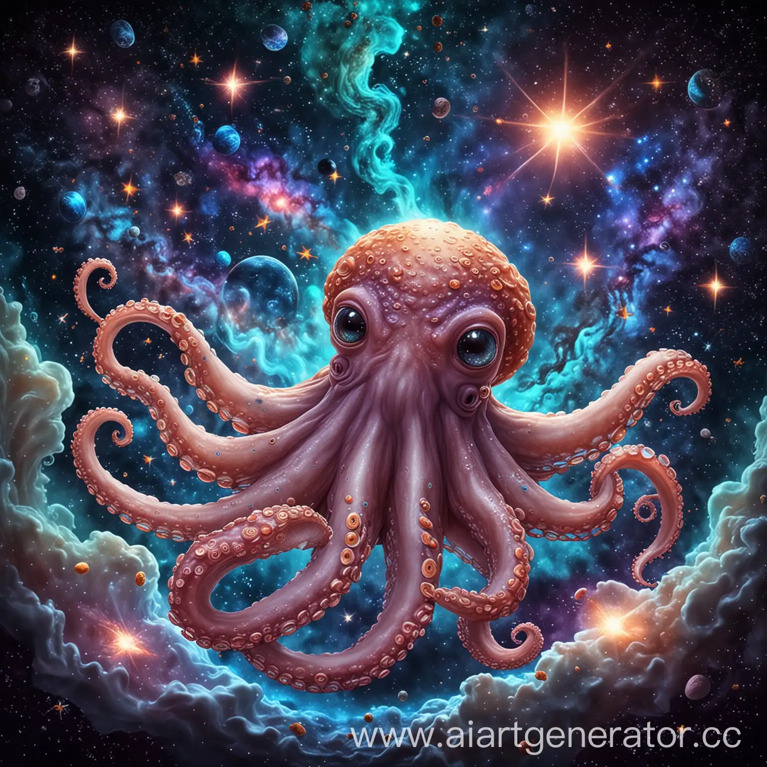 Cute-Octopus-Swimming-in-the-Astral-Cosmos