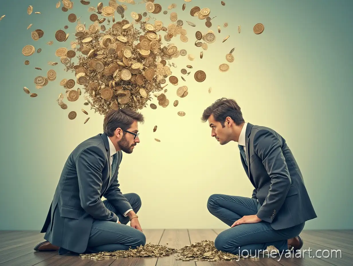 Contrasting-Mindsets-of-Wealth-and-Poverty-in-a-Thoughtful-Conceptual-Illustration