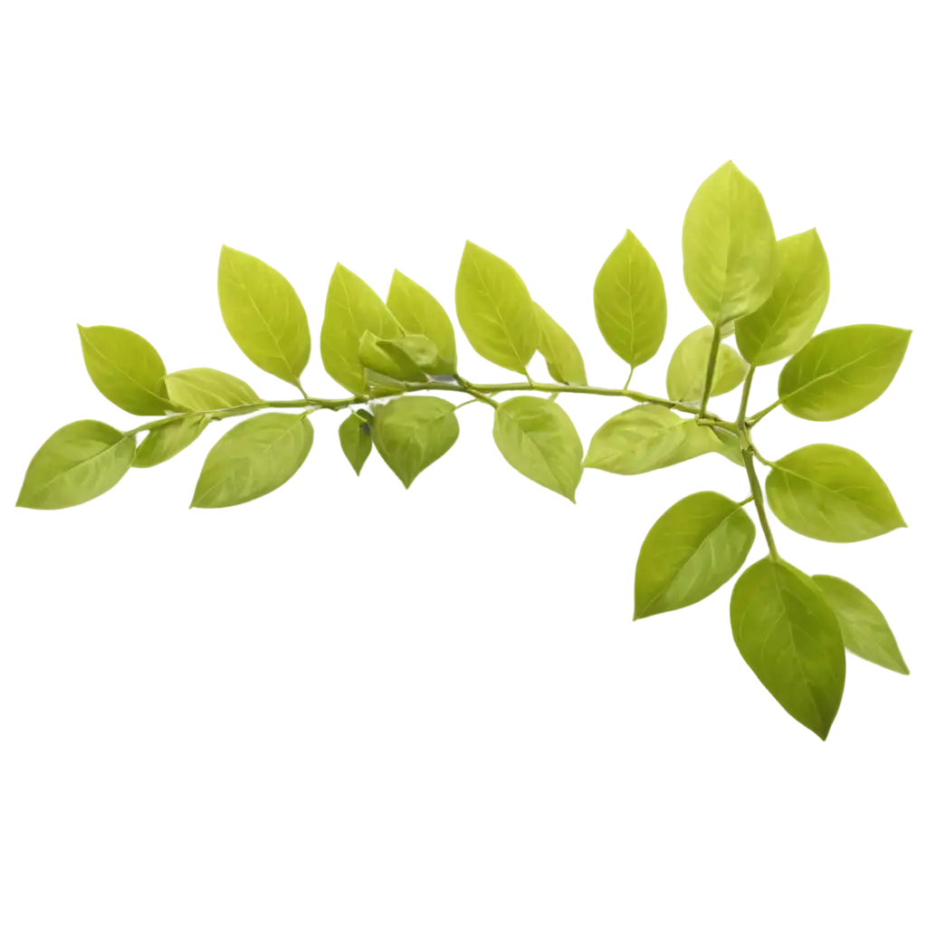 PNG-Image-of-Plant-Liana-with-Pale-Green-Leaves-Enhanced-Clarity-and-Quality