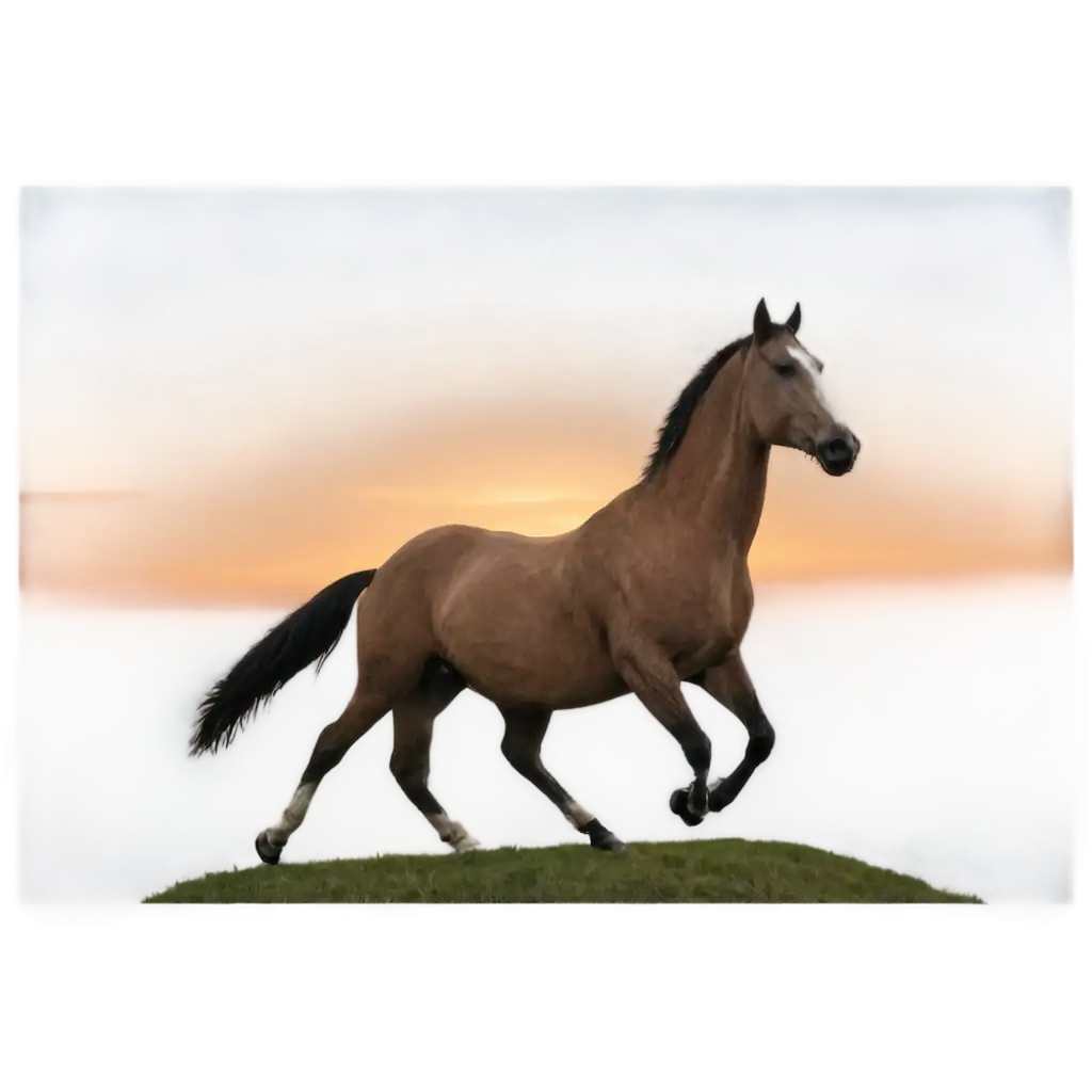 Stunning-Horse-at-Sunset-PNG-Image-HighQuality-for-Your-Creative-Projects