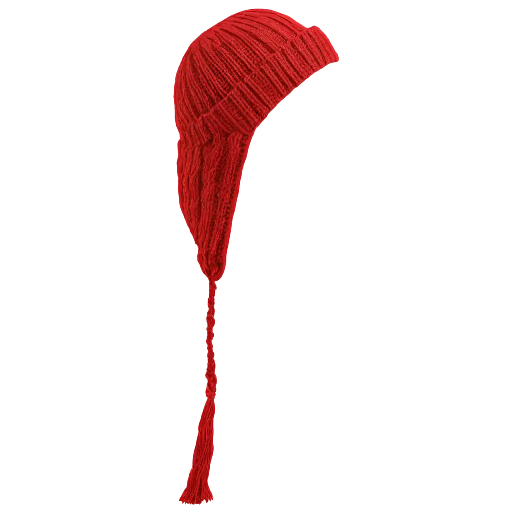 Red-Knitted-Fishing-Hat-PNG-HighQuality-Image-for-Versatile-Use