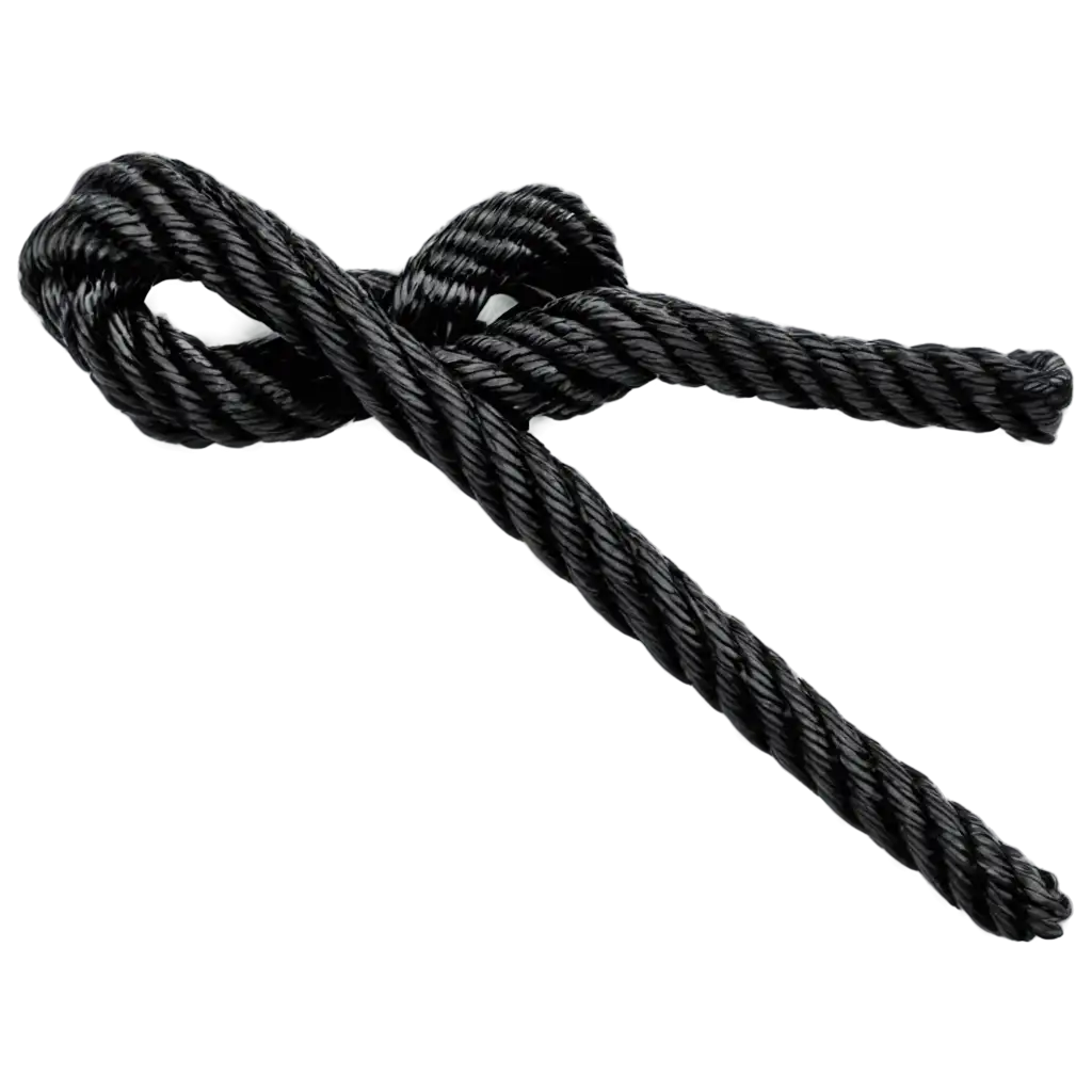 HighQuality-Black-Rope-Knot-PNG-for-Versatile-Creative-Use