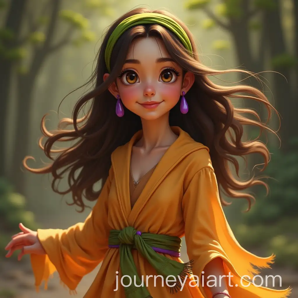 Mysterious-and-Playful-Young-Woman-with-Expressive-Eyes-and-EarthToned-Robe