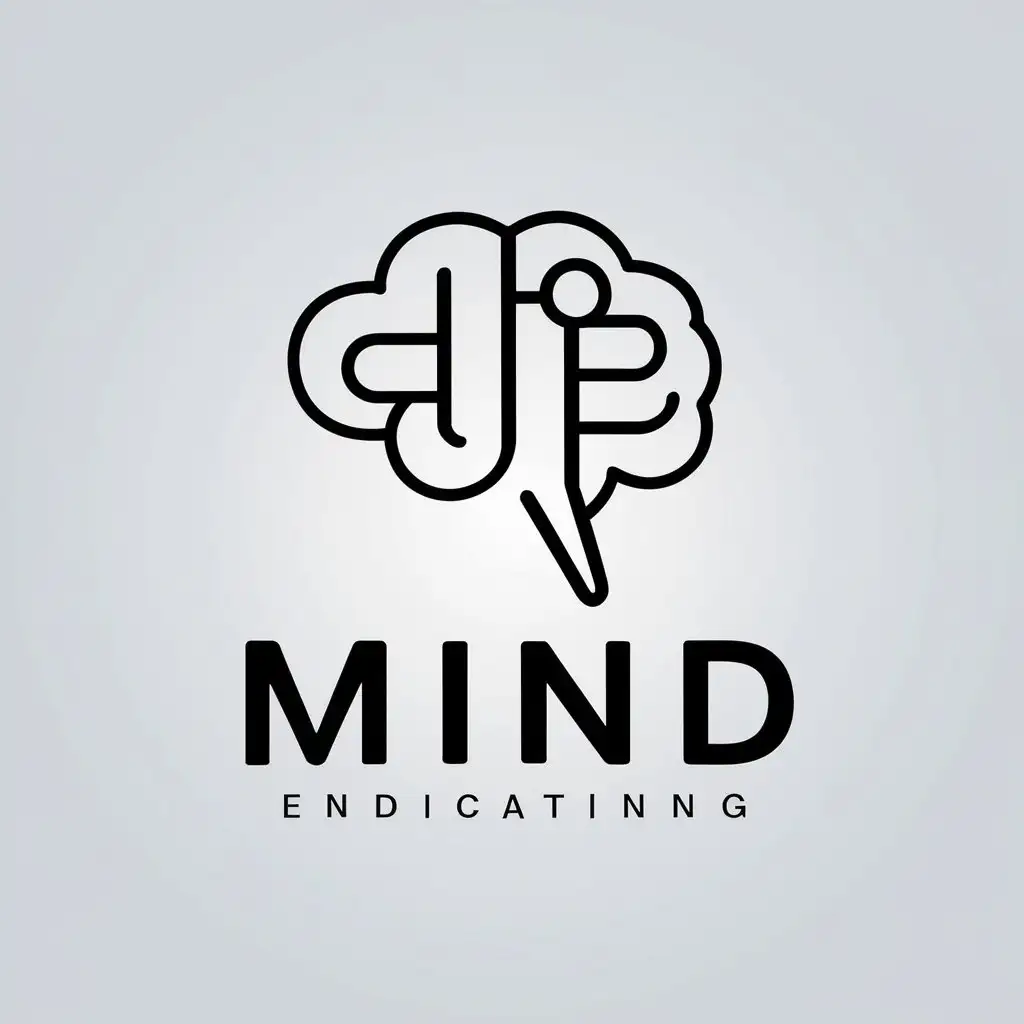 LOGO Design for Mind Minimalistic Brain Symbol for Education Industry