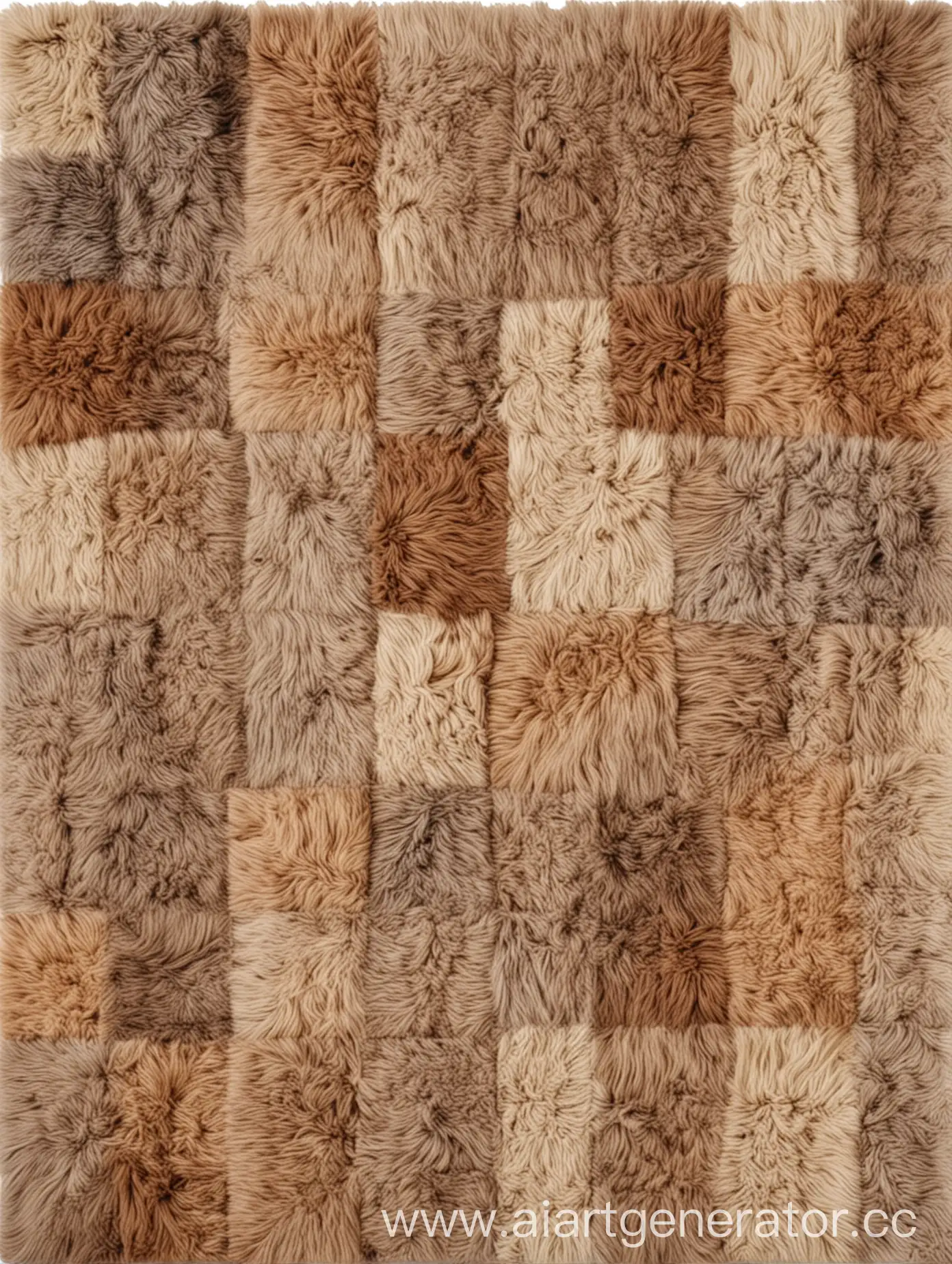 A playmat for children with long pile