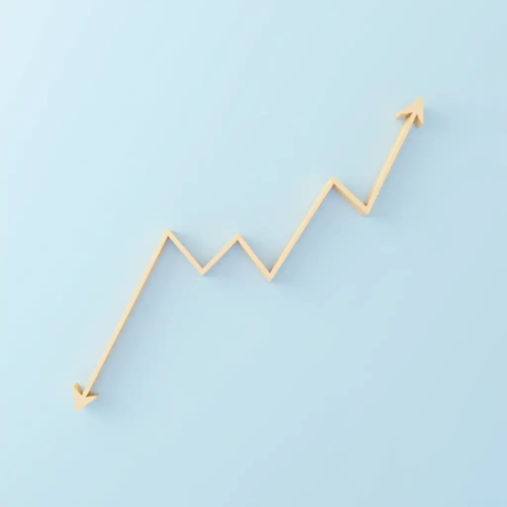 Stock Market Chart with Support and Resistance Levels