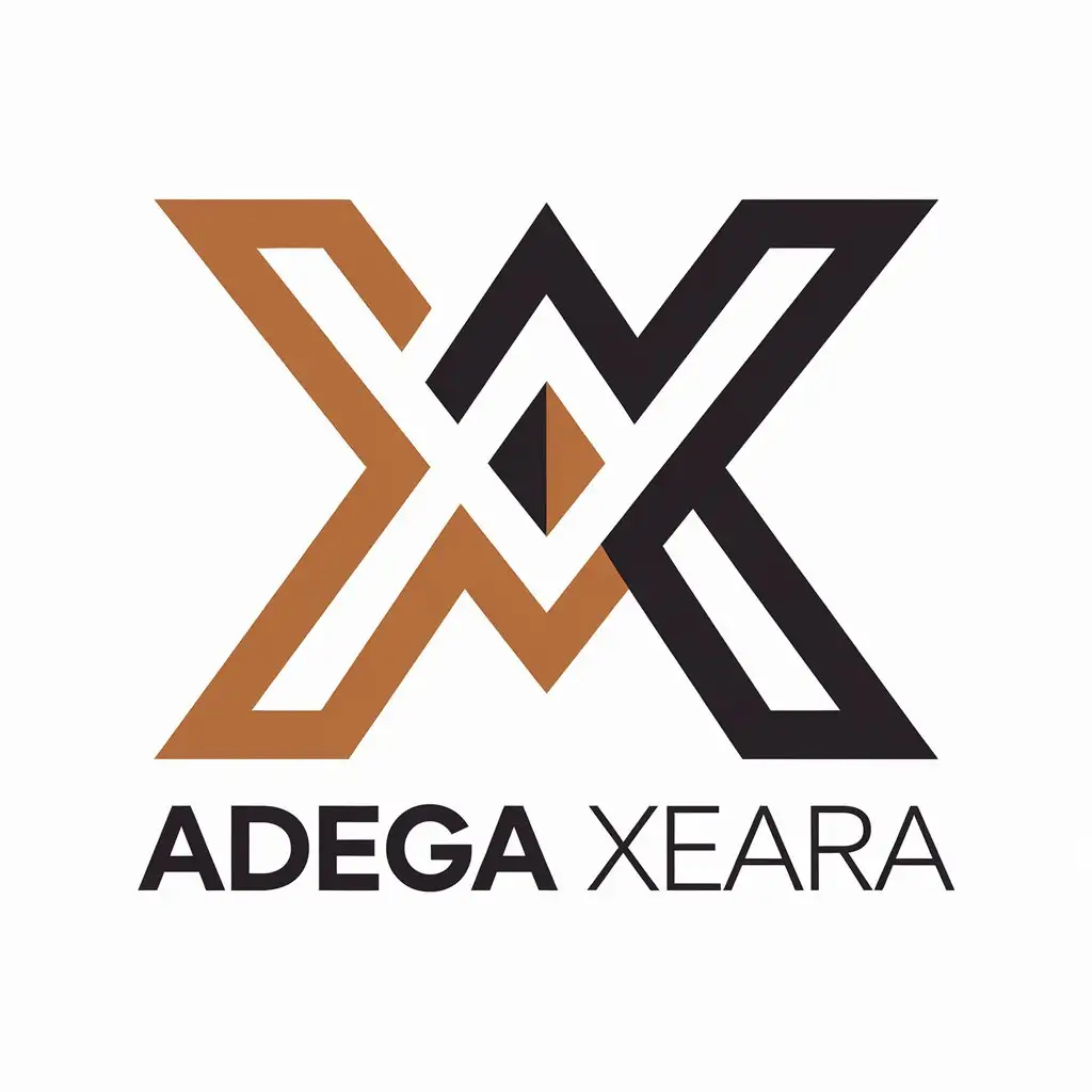 a vector logo design,with the text "Adega Xeara", main symbol:A on top of X,Moderate,clear background