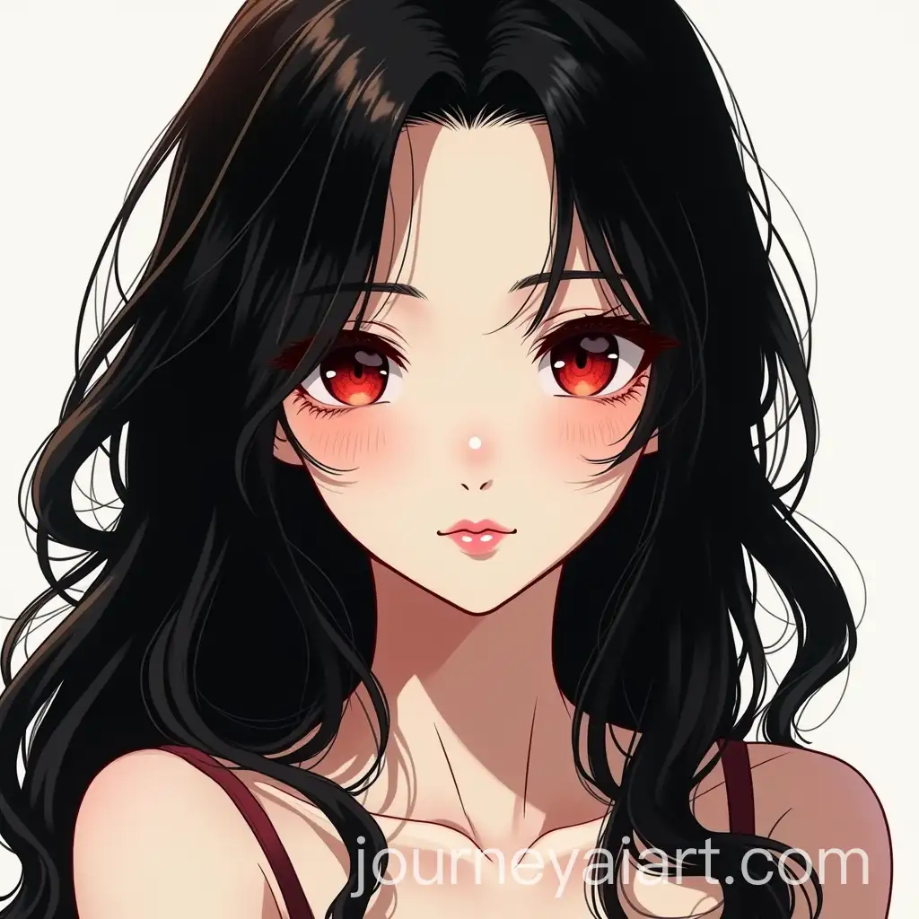 Elegant-Asian-Woman-in-Manga-Art-Style-with-Striking-Features