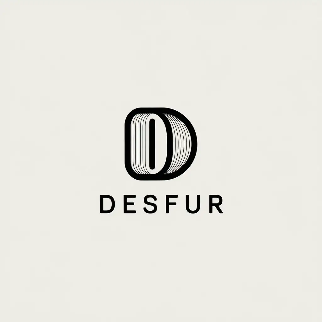 LOGO Design for DESFUR Minimalistic and Elegant with FurnitureInspired Typography