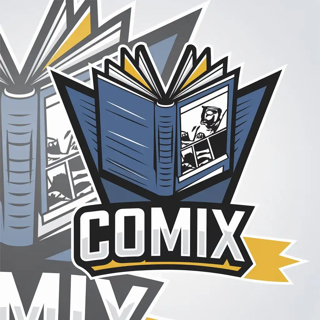 LOGO Design for Comix Educational Book Theme in Vibrant Colors